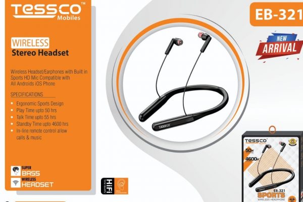 Tessco EB 321 Bluetooth Earphone 6 Months Warranty Rishte Shop